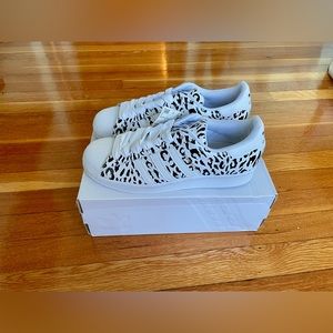 Adidas Superstar Leopard 10 white womens